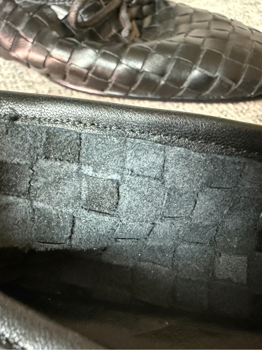 Quince Italian Leather Handwoven Square Toe Ballet Flat black 7 - Picture 10 of 11